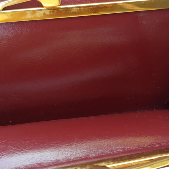 Cartier Kisslock Tri-fold Bordeaux Long Leather Wallet - Picture 16 of 17
